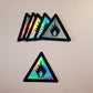 Flammable Warning Holographic Vinyl Sticker