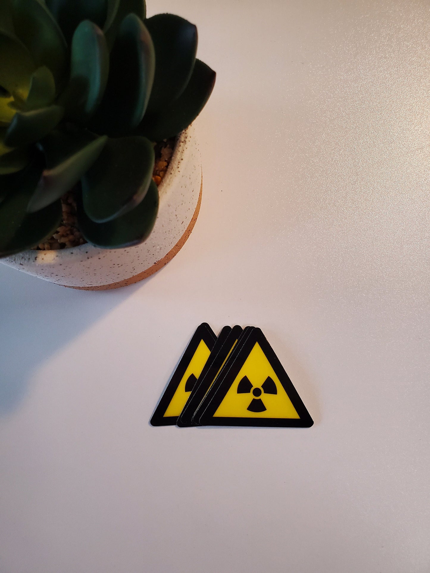 Radioactive Warning Clear Vinyl Sticker