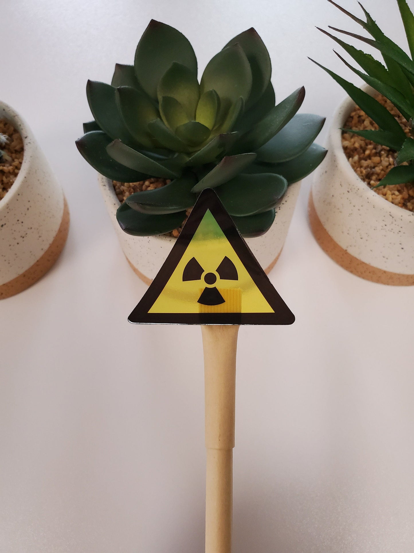 Radioactive Warning Clear Vinyl Sticker