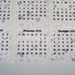 Mini Calendar Stickers with Hearts - Style D