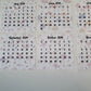 Mini Calendar Stickers with Mushrooms - Style E