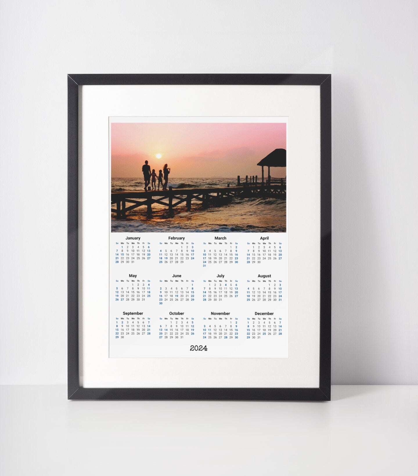 Custom Photo Year At A Glance Calendar