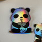 Panda Boba Holographic Vinyl Sticker