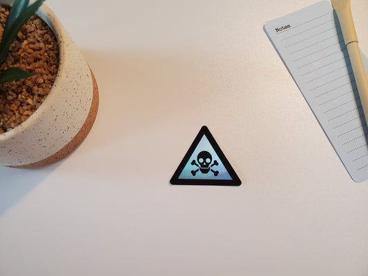 Toxic Warning Holographic  Vinyl Sticker