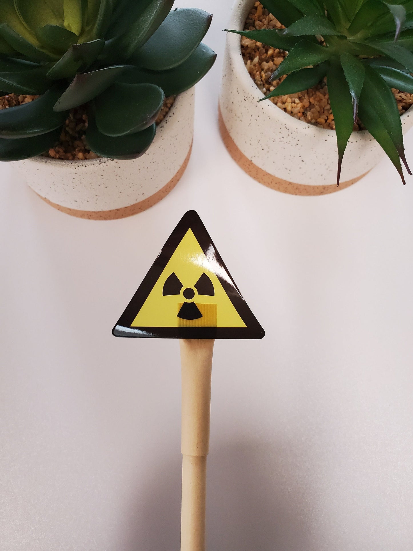 Radioactive Warning Clear Vinyl Sticker