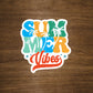 Retro Summer Vibes Vinyl Sticker