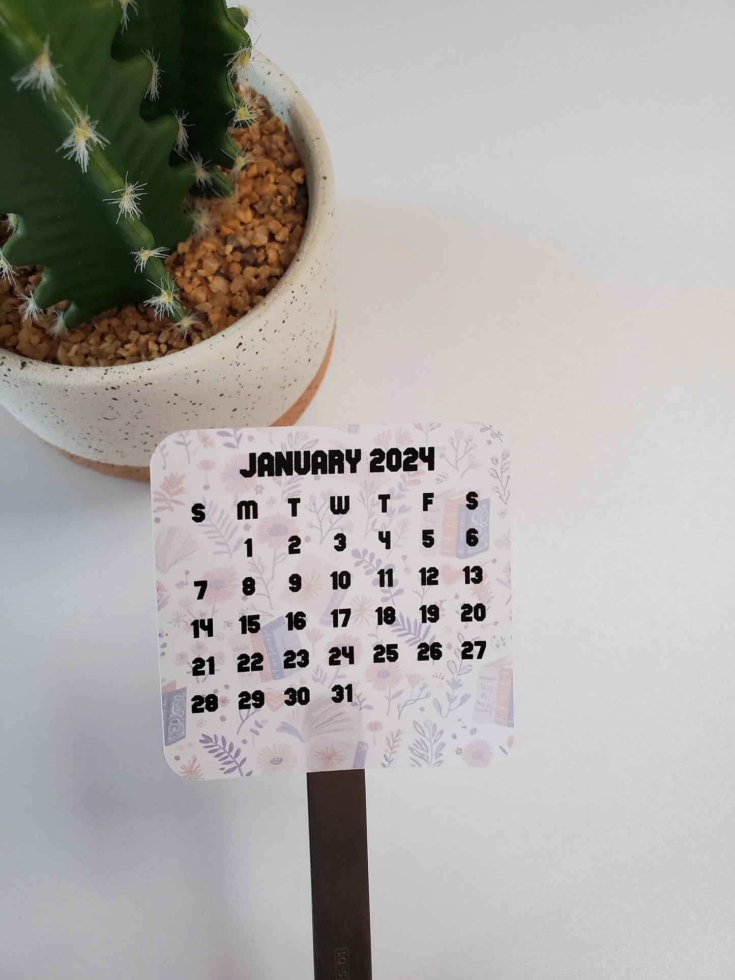 Mini Calendar Stickers with Books - Style C