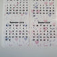 Mini Calendar Stickers with Hearts - Style D