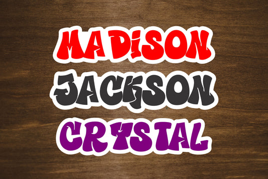 Custom Name Sticker - Graffiti Font