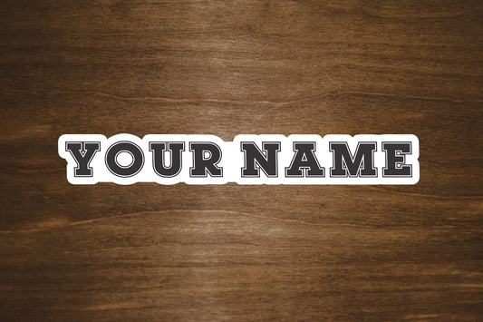 Custom Name Sticker - Varsity Font