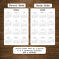 Double Sided Year At A Glance Cardstock Calendar With 2 Years 4" x 6"