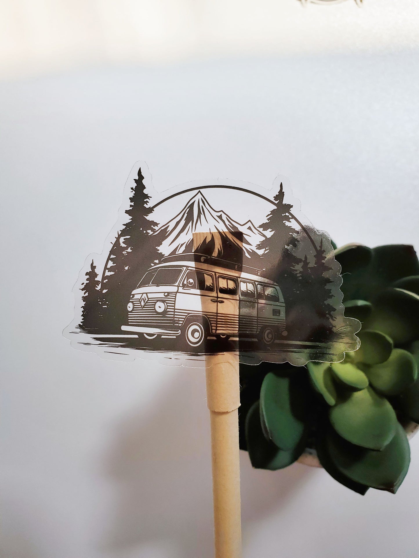 Traveling Clear Vinyl Sticker