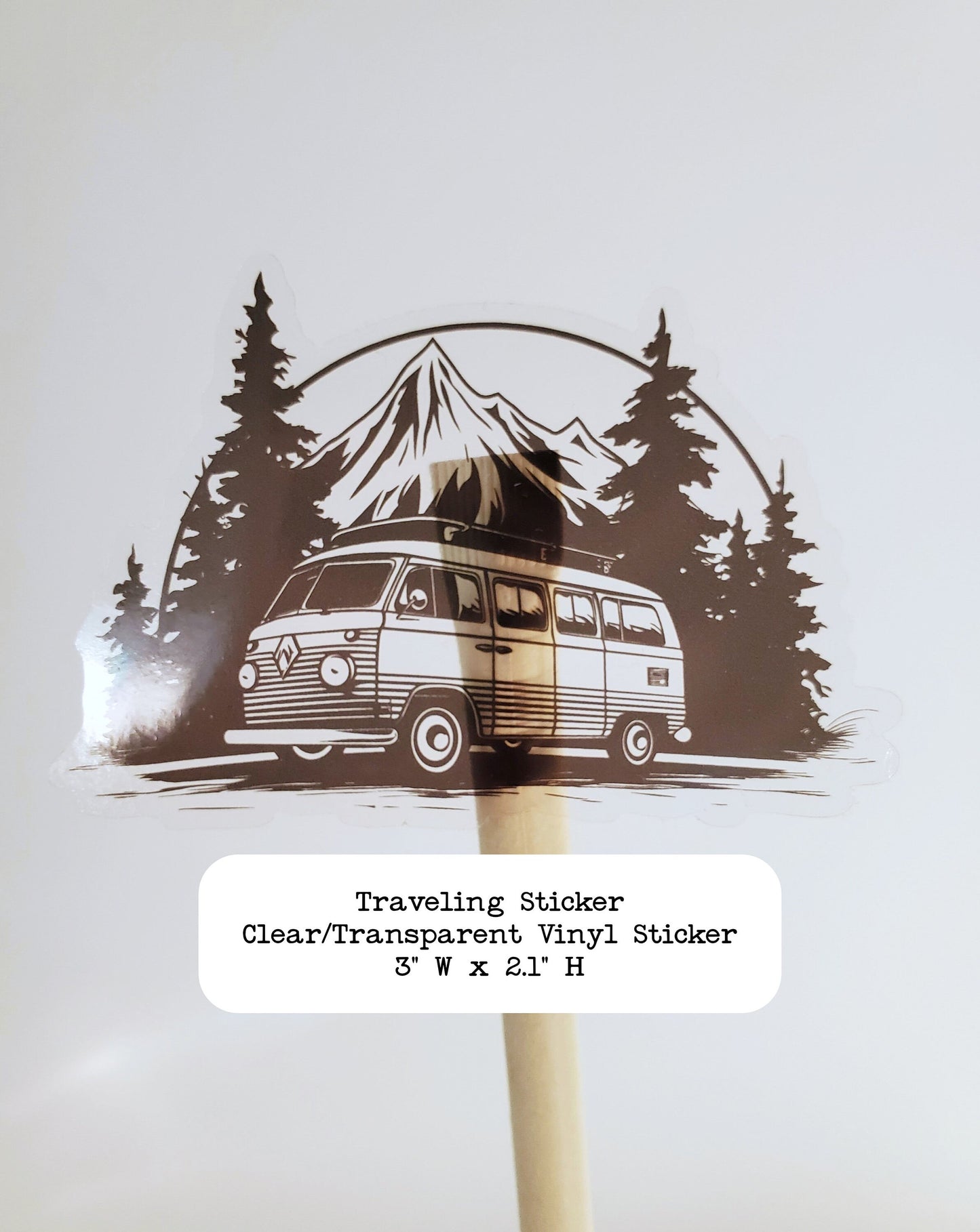 Traveling Clear Vinyl Sticker