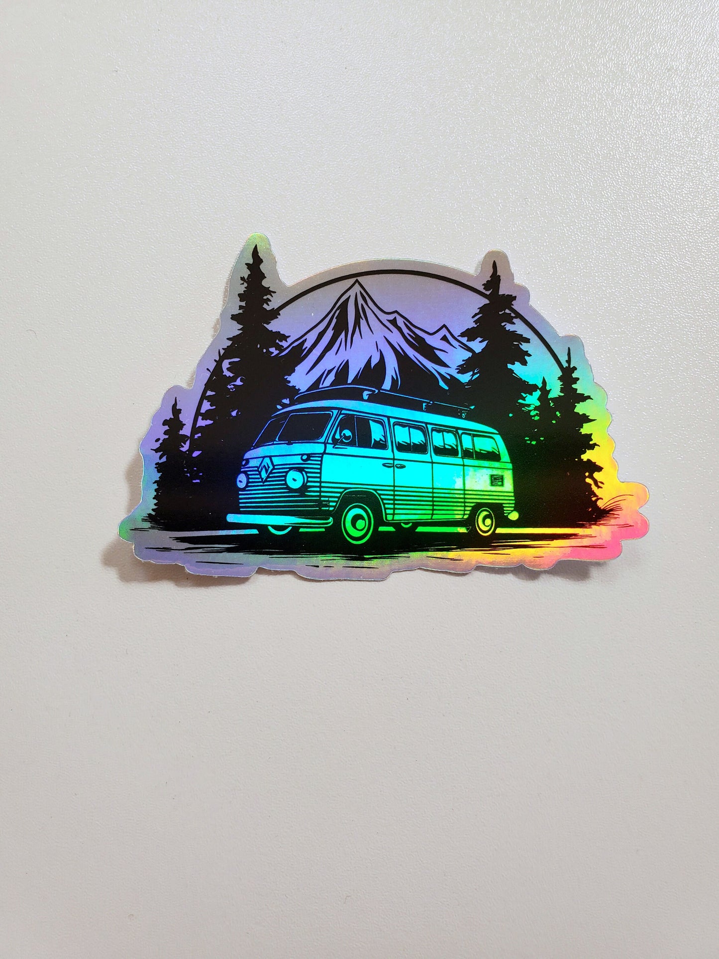 Traveling Holographic Vinyl Sticker