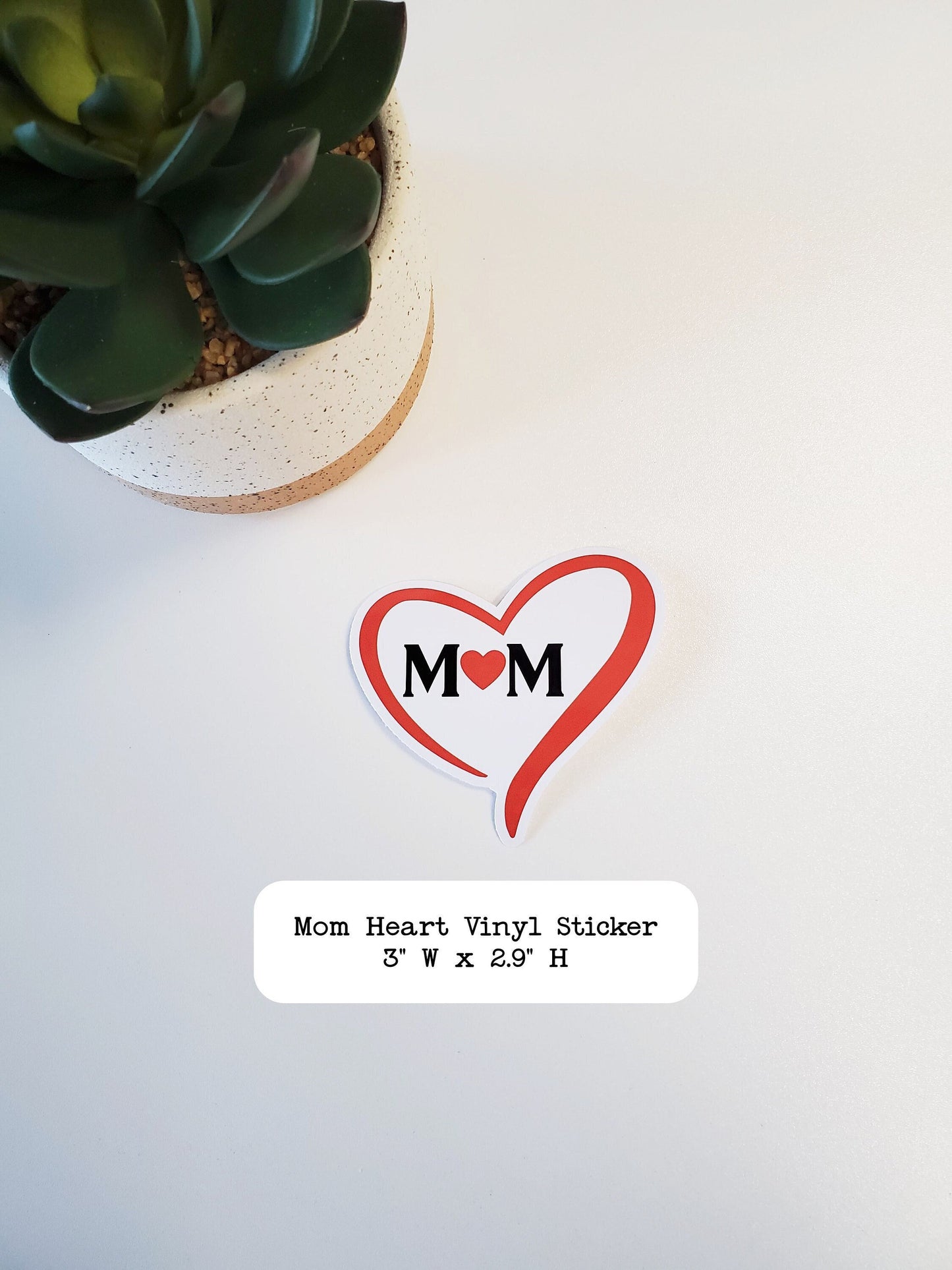 Mom Heart Vinyl Sticker