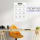 Large Wall Year At A Glance Calendar 16" x 24"