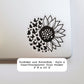 Sunflower and Butterflies Clear Vinyl Sticker - Style A