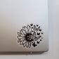 Sunflower and Butterflies Clear Vinyl Sticker - Style B