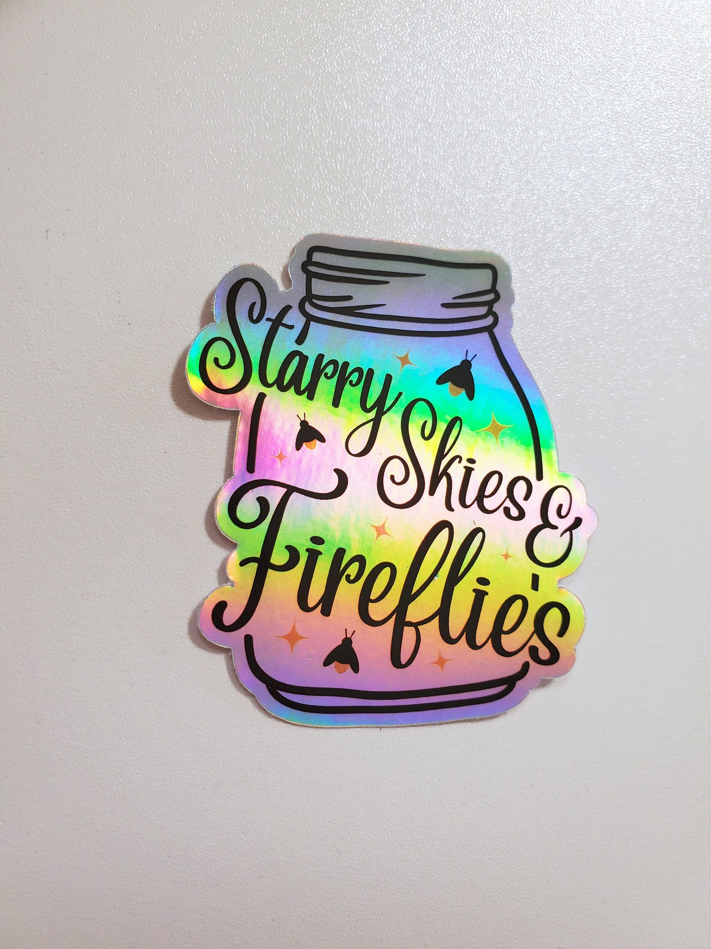 Fireflies Holographic Vinyl Sticker