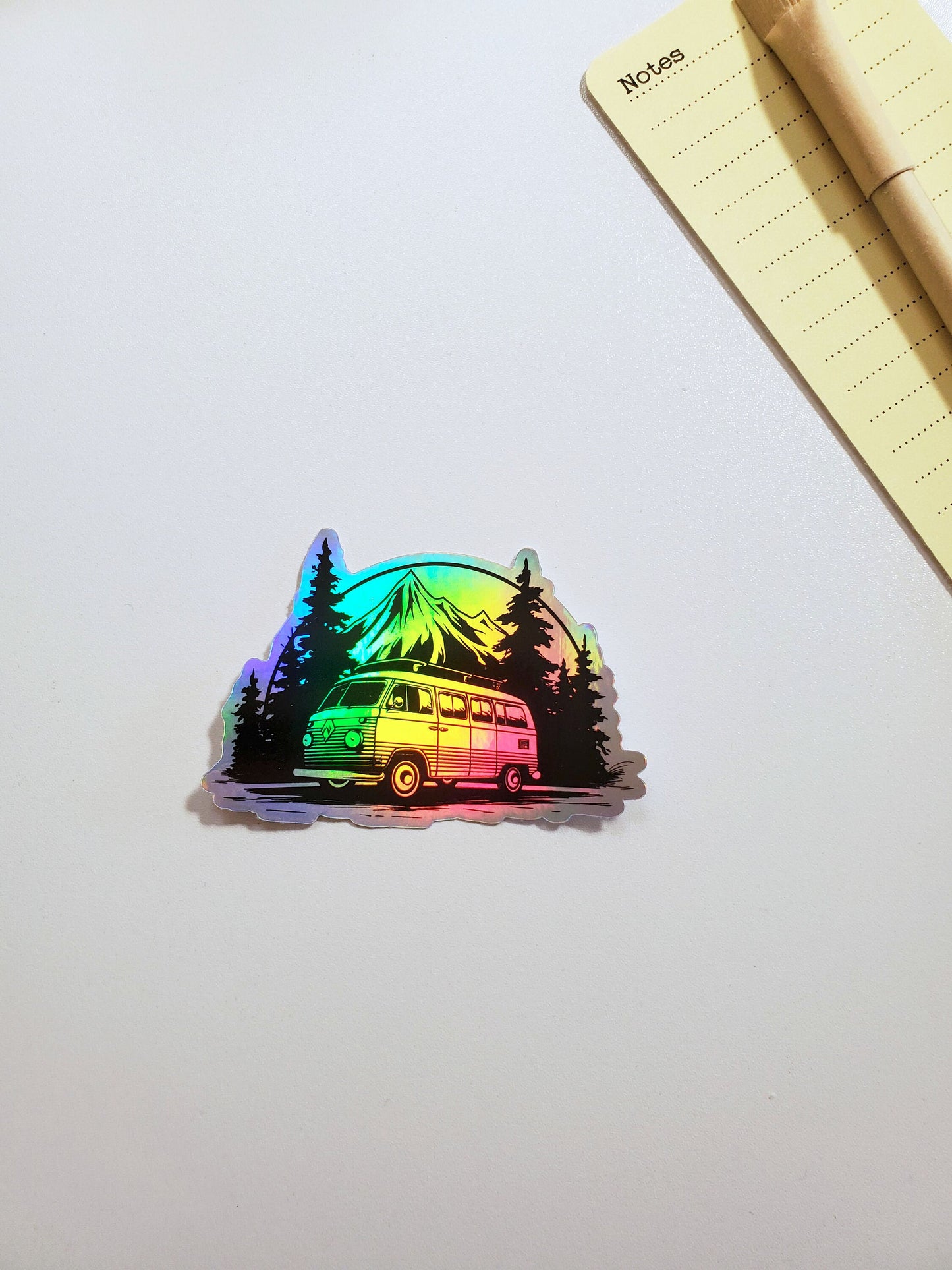 Traveling Holographic Vinyl Sticker