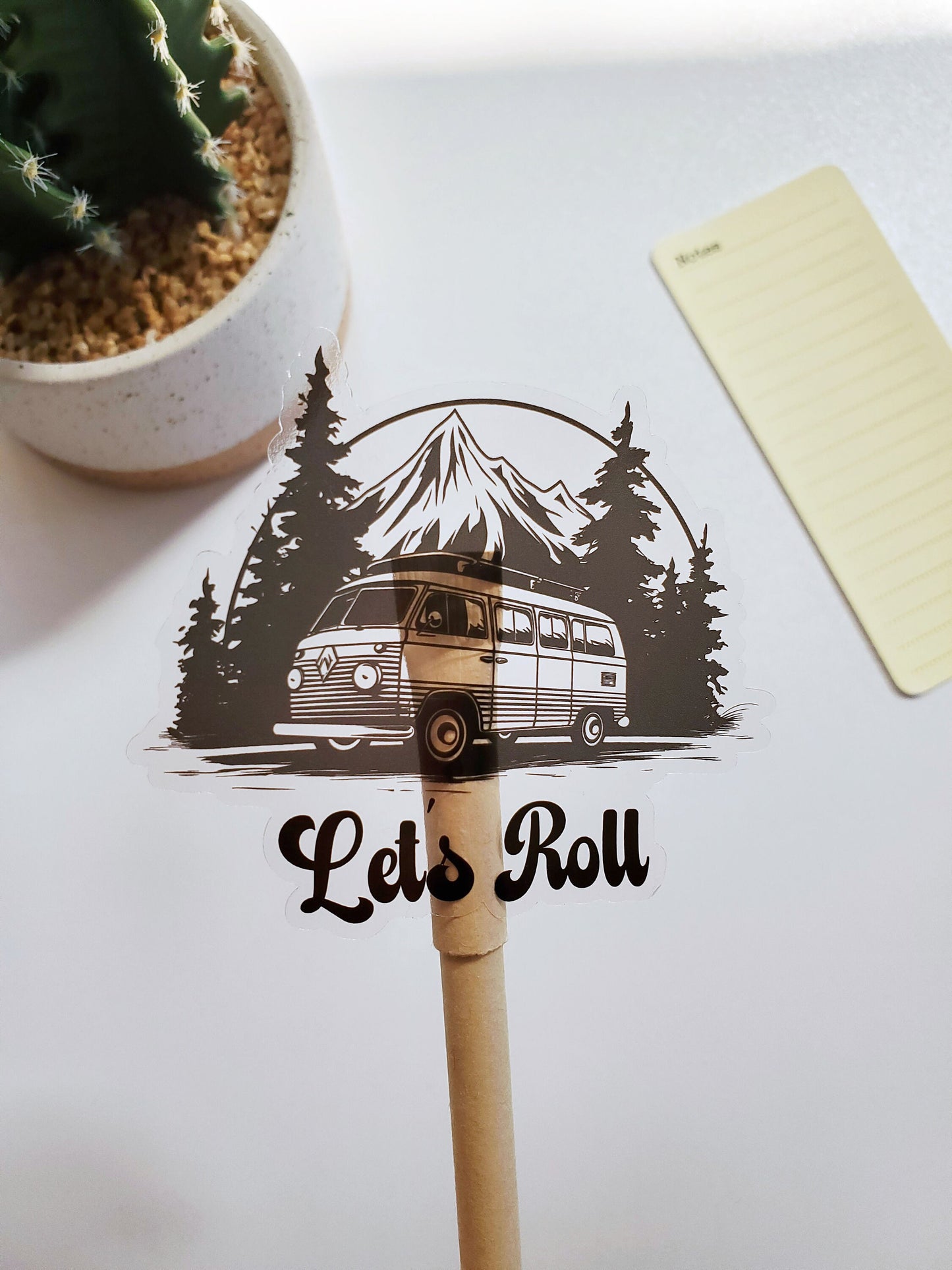 Let's Roll Clear Vinyl Sticker