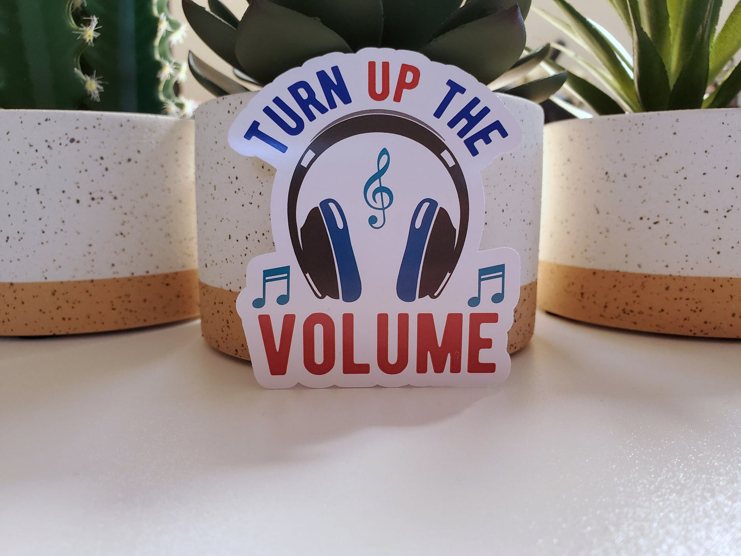 Turn Up The Volume Sticker