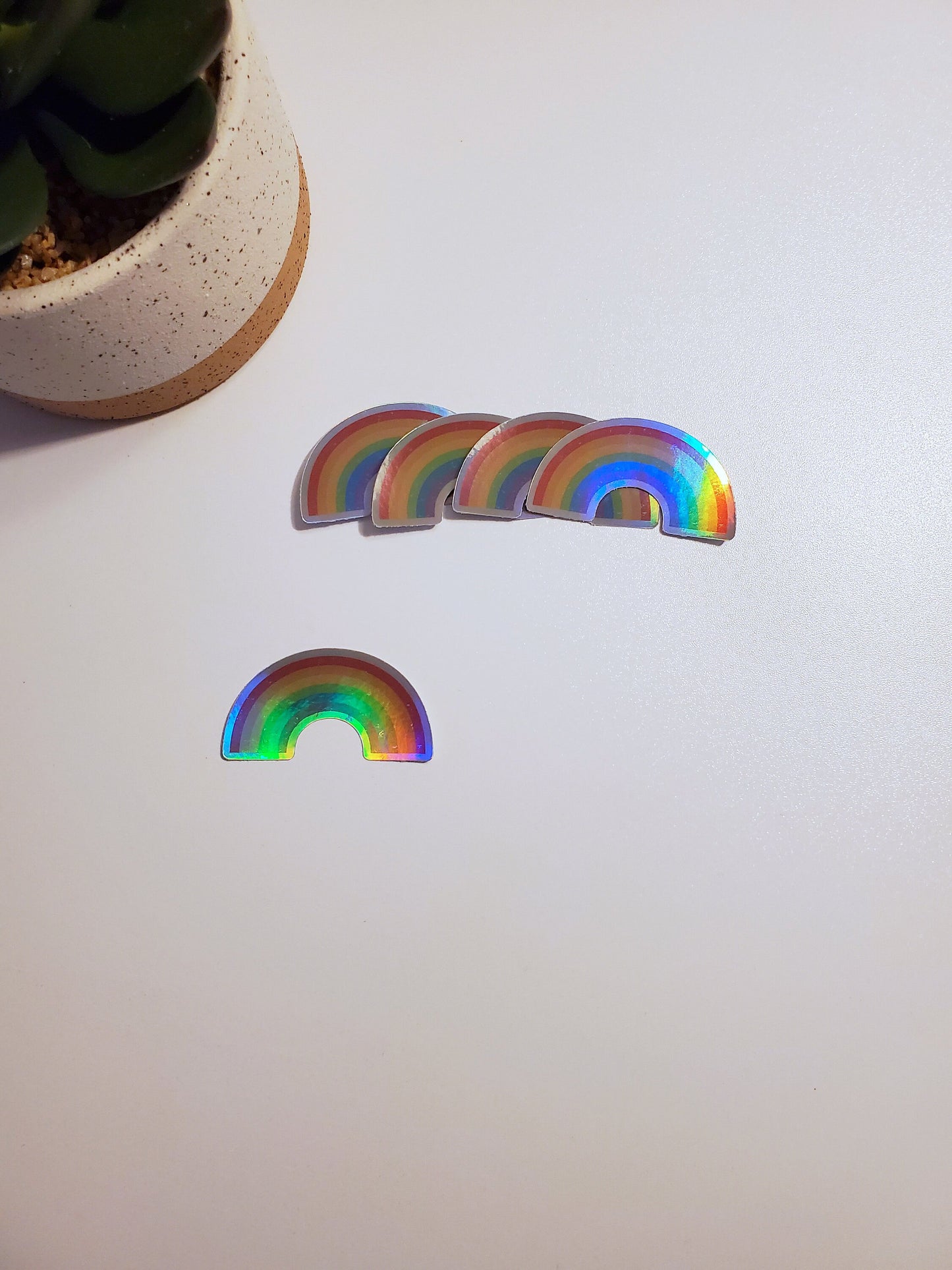 Retro Rainbow Holographic Vinyl Sticker