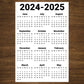 Large Wall Year At A Glance Calendar 16" x 24"