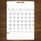 Large Calendar Stickers With Goals and Notes Section