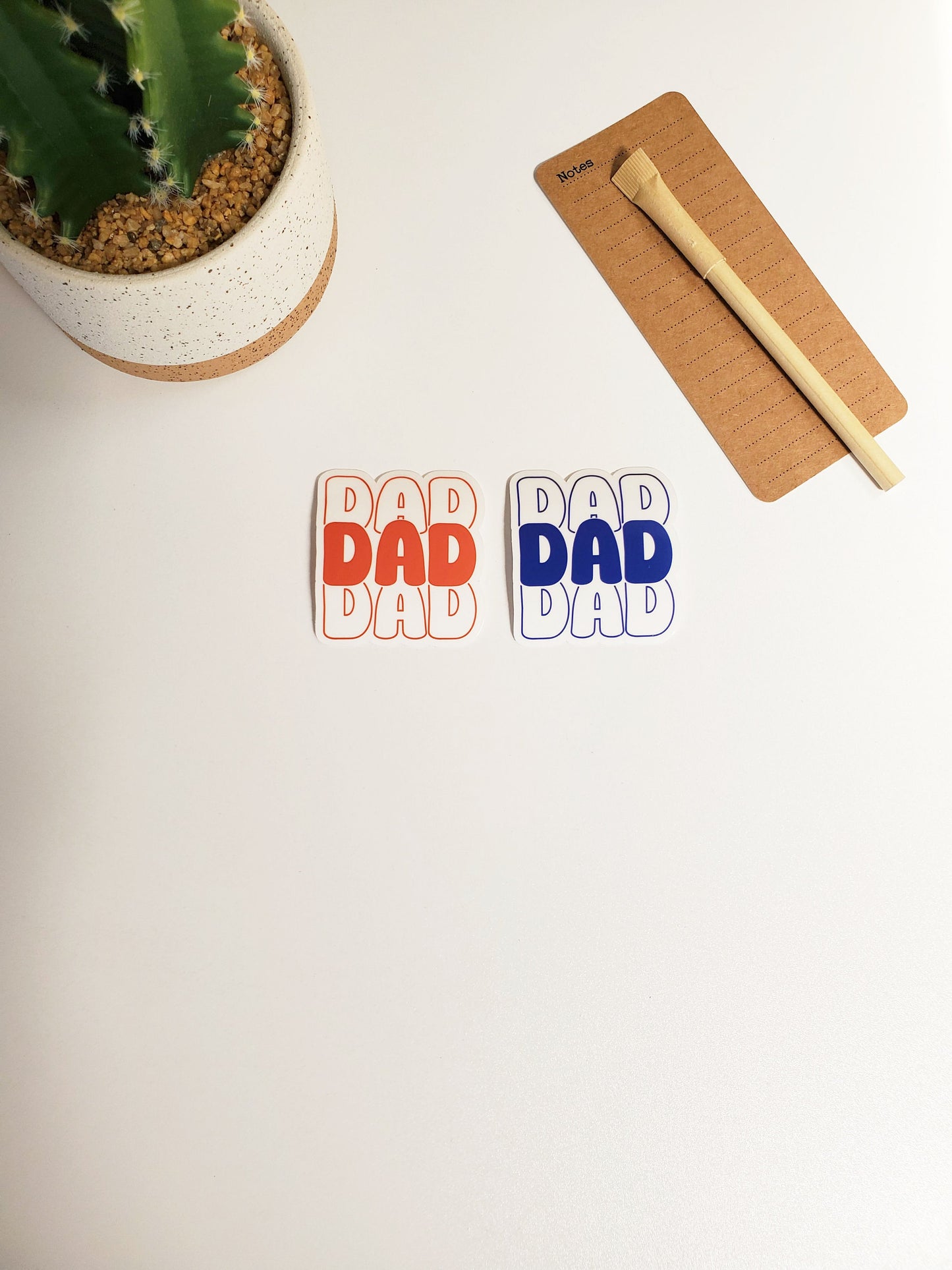 Dad Clear Vinyl Text Sticker