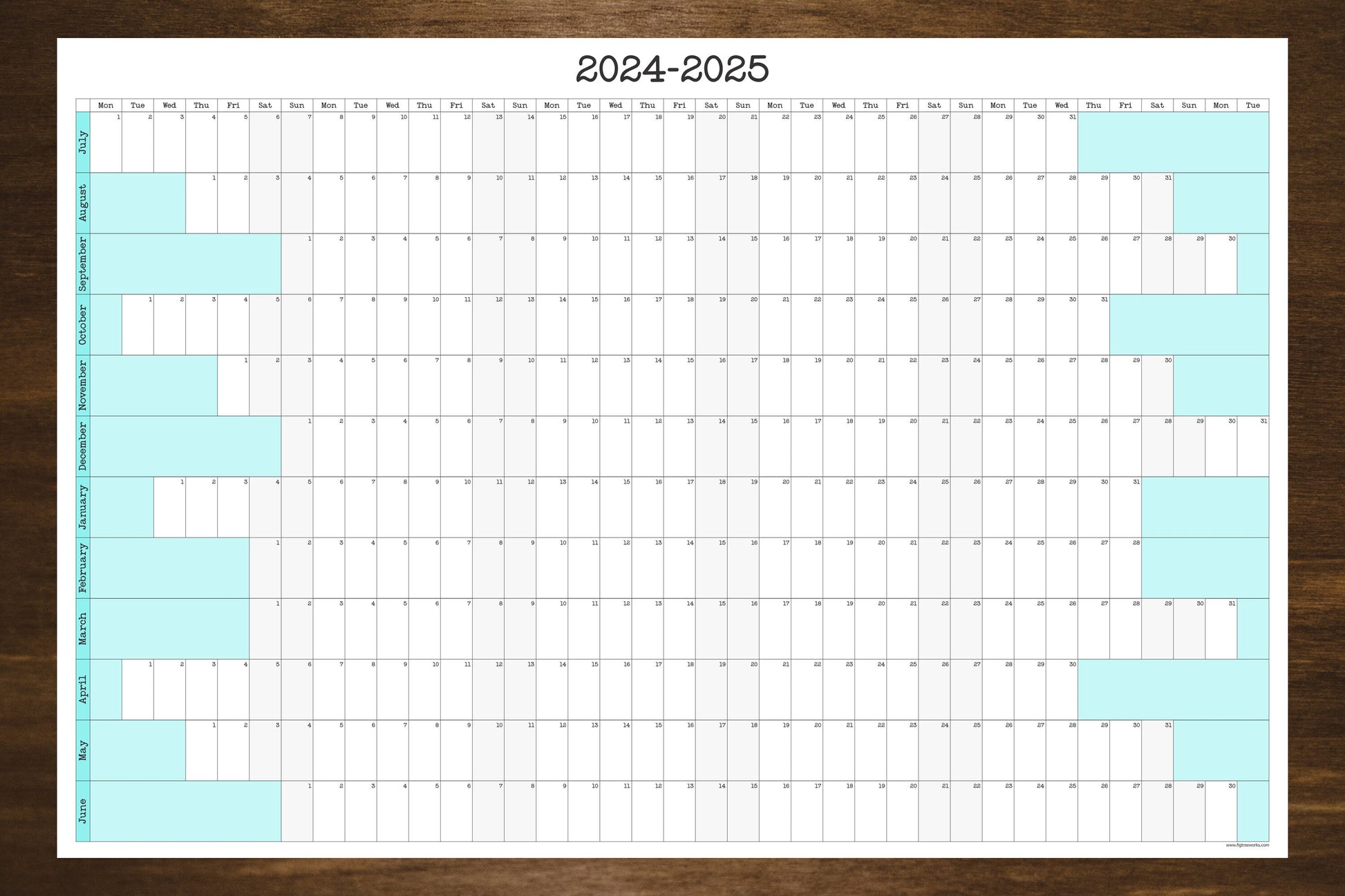 Large 2026-2027 Academic Wall Calendar – Minimalist Annual Planner