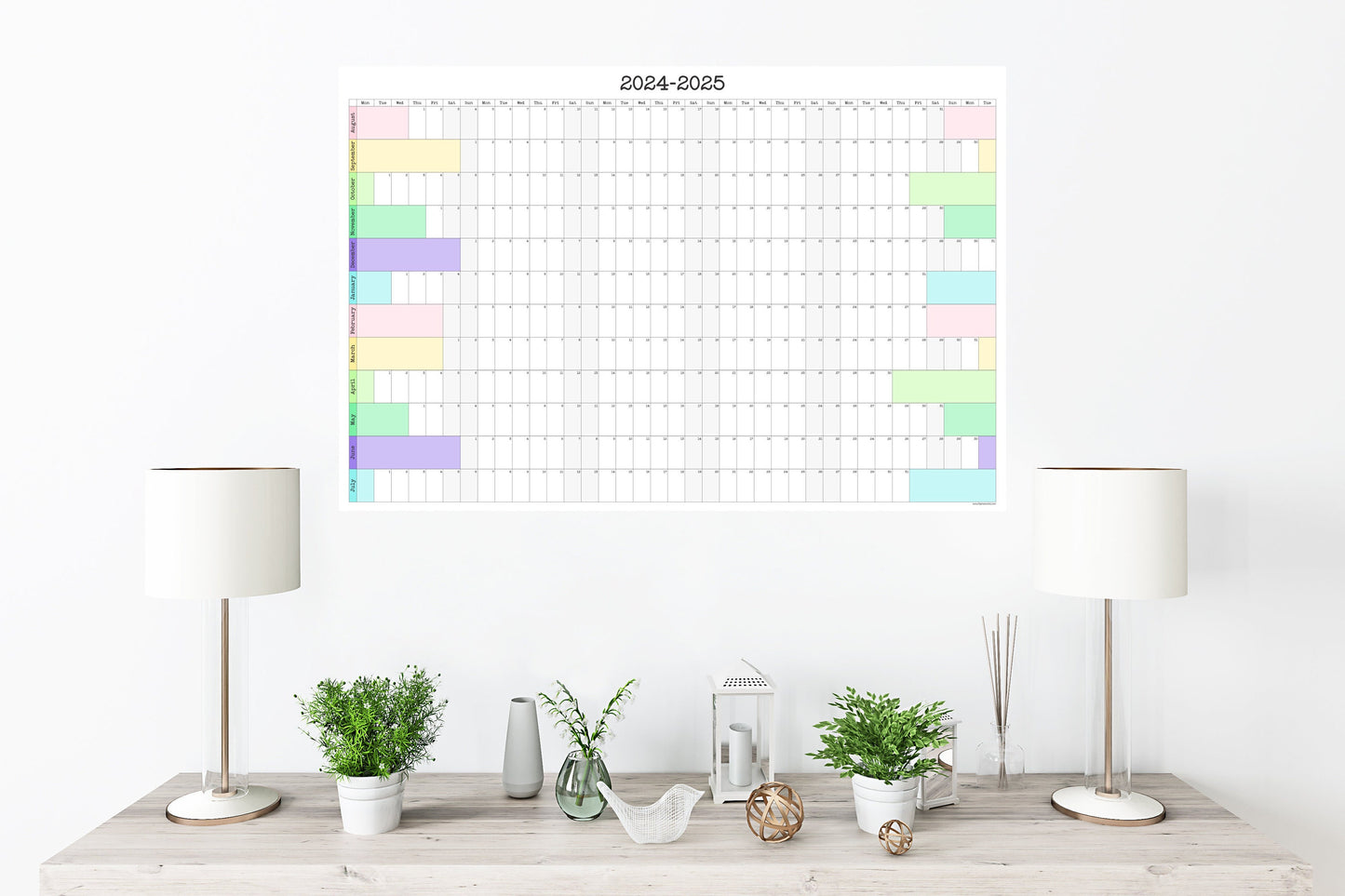 Large 2026-2027 Academic Wall Calendar – Minimalist Annual Planner