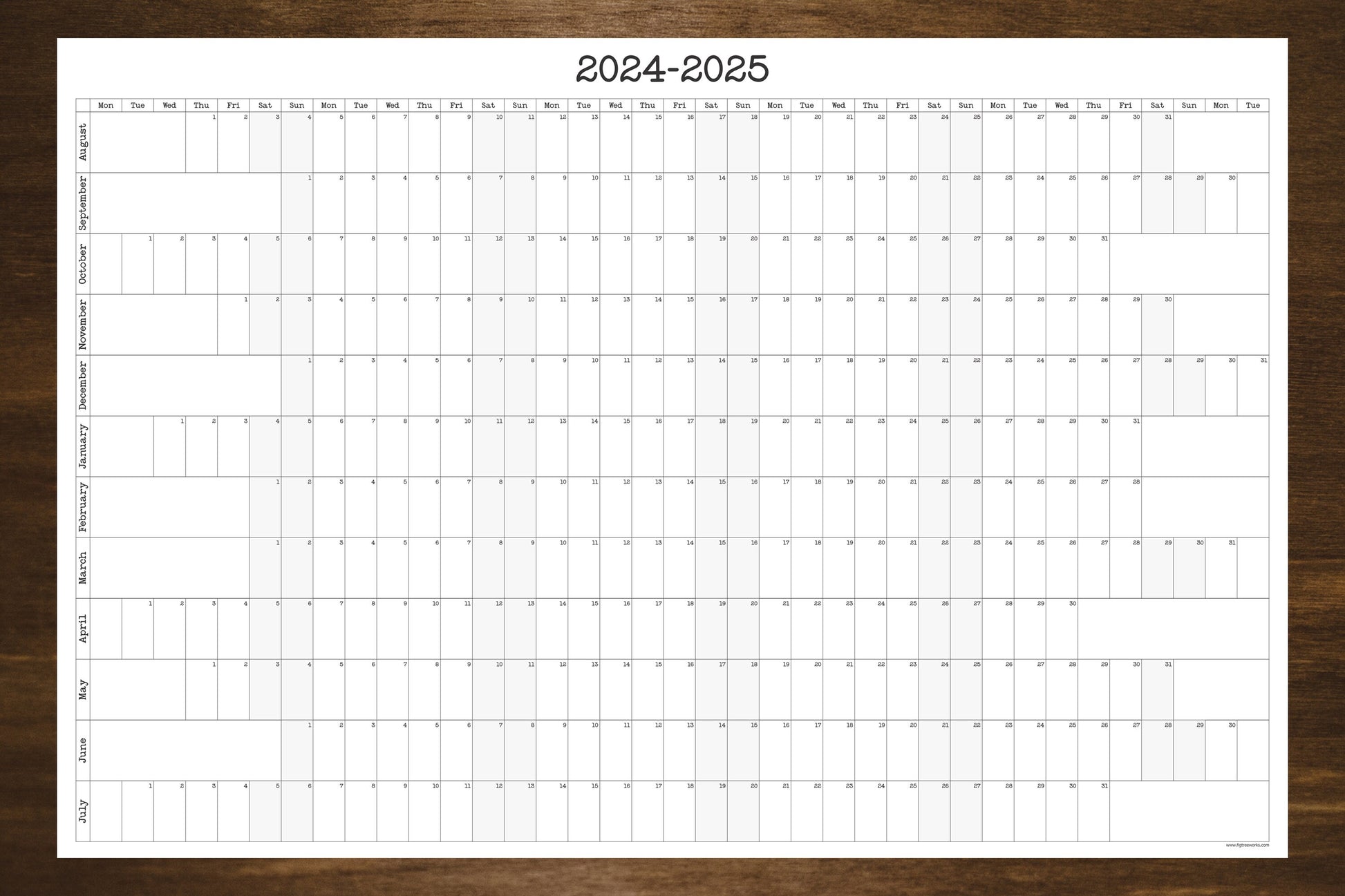 Large 2026-2027 Academic Wall Calendar – Minimalist Annual Planner