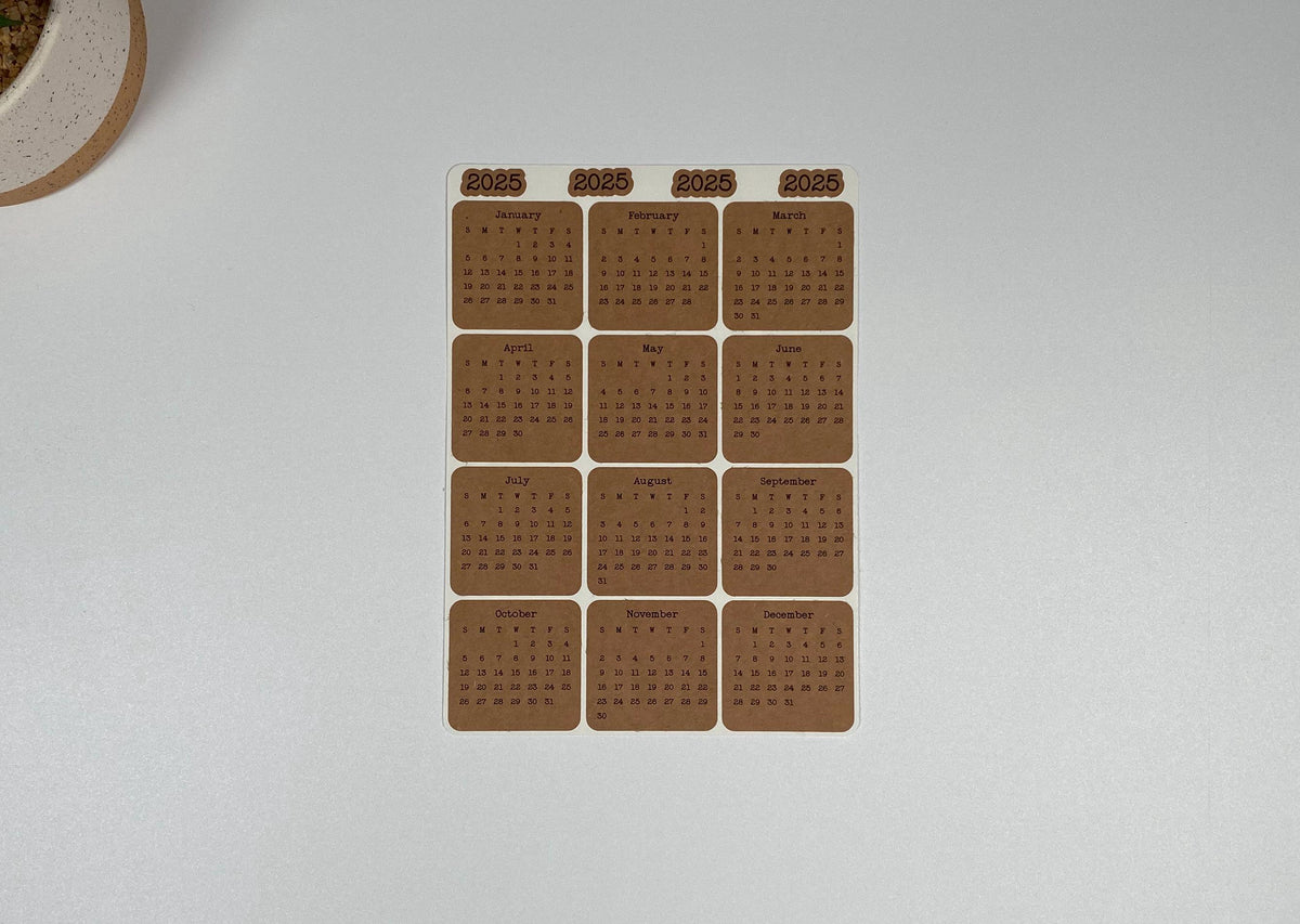 Micro Calendar Stickers