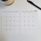 Two Page Calendar Stickers