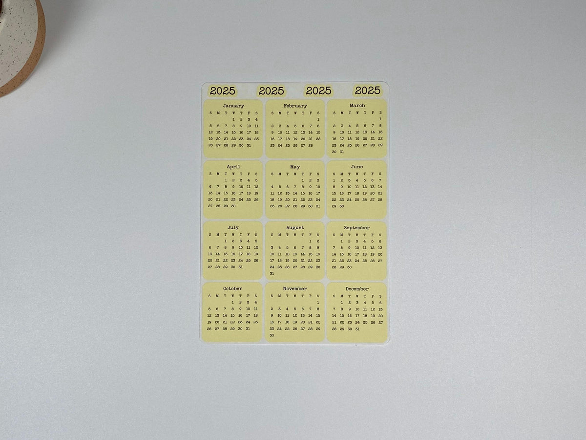 Micro Calendar Stickers