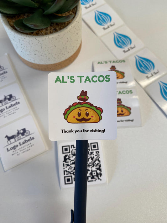 Custom Stickers From Your Design Or Text - 2" Square, 2" x 1", or 3" x 1"
