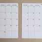 Two Page Calendar Stickers