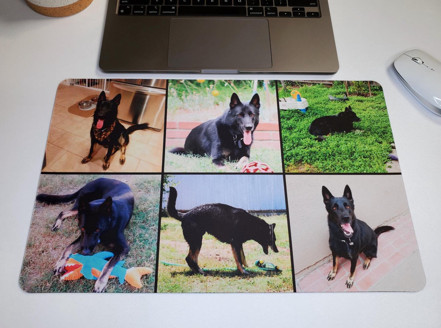 Custom Photo Collage Desk Mat 16 x 10