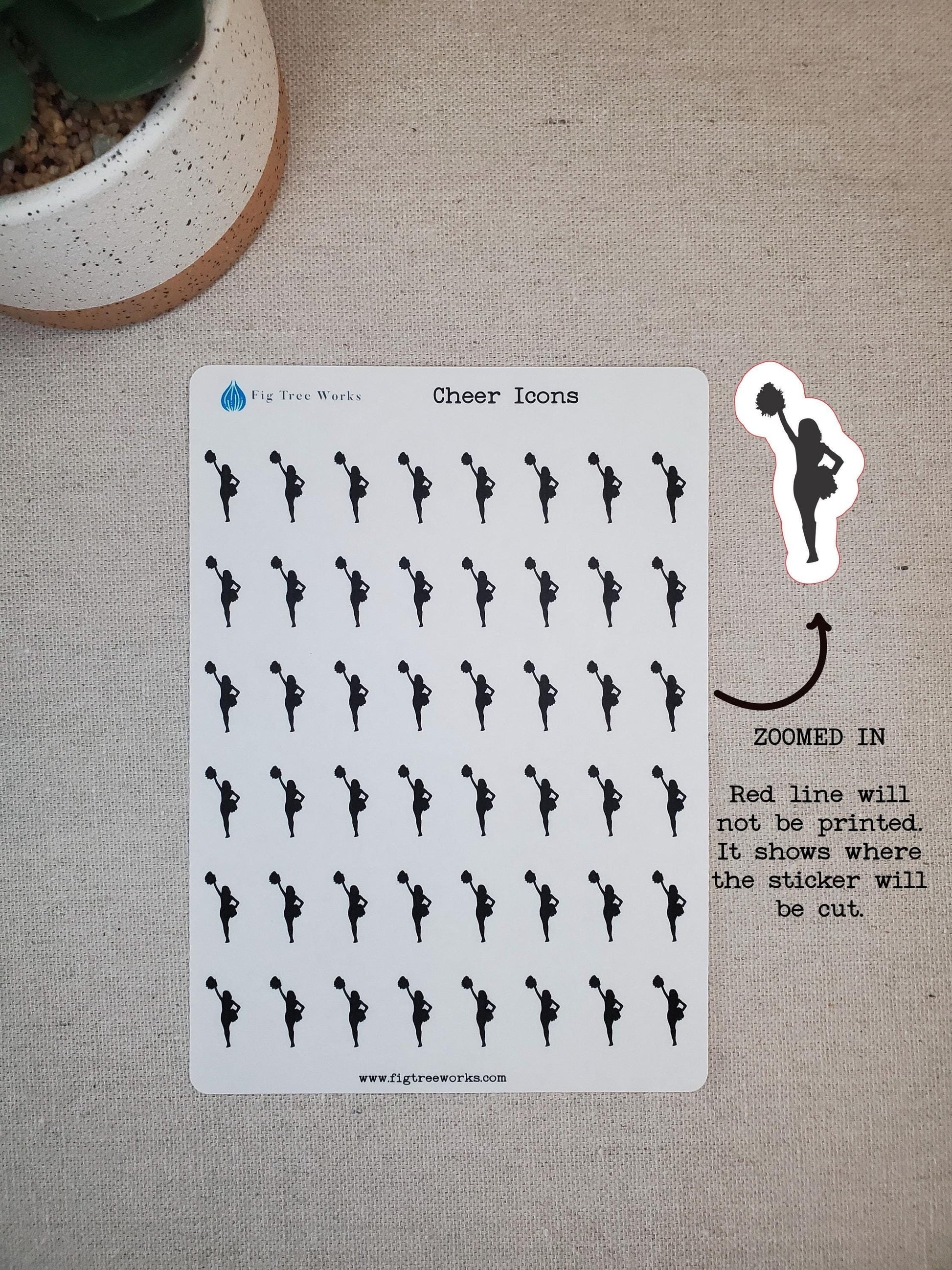 Cheerleading Icon Stickers
