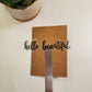 Hello Beautiful Sticker for Laptops, Water Bottles, Journals | Die Cut, Clear Transparent Vinyl