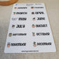 Months Banner Sticker Sheet | Month Header Stickers for Planners, Journals and Calendars | Kiss Cut, Matte Finish | Style C
