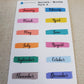 Months Banner Sticker Sheet | Months Header for Planner Stickers for Planners, Journals and Notebooks | Kiss Cut, Matte Finish | Style A