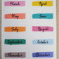 Months Banner Sticker Sheet | Months Header for Planner Stickers for Planners, Journals and Notebooks | Kiss Cut, Matte Finish | Style A