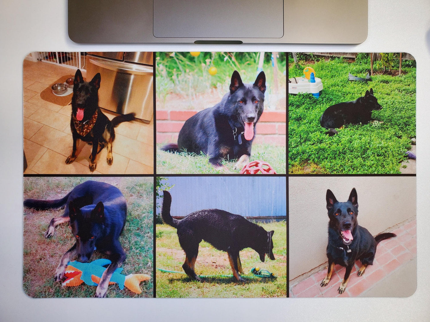 Custom Photo Collage Desk Mat 16 x 10
