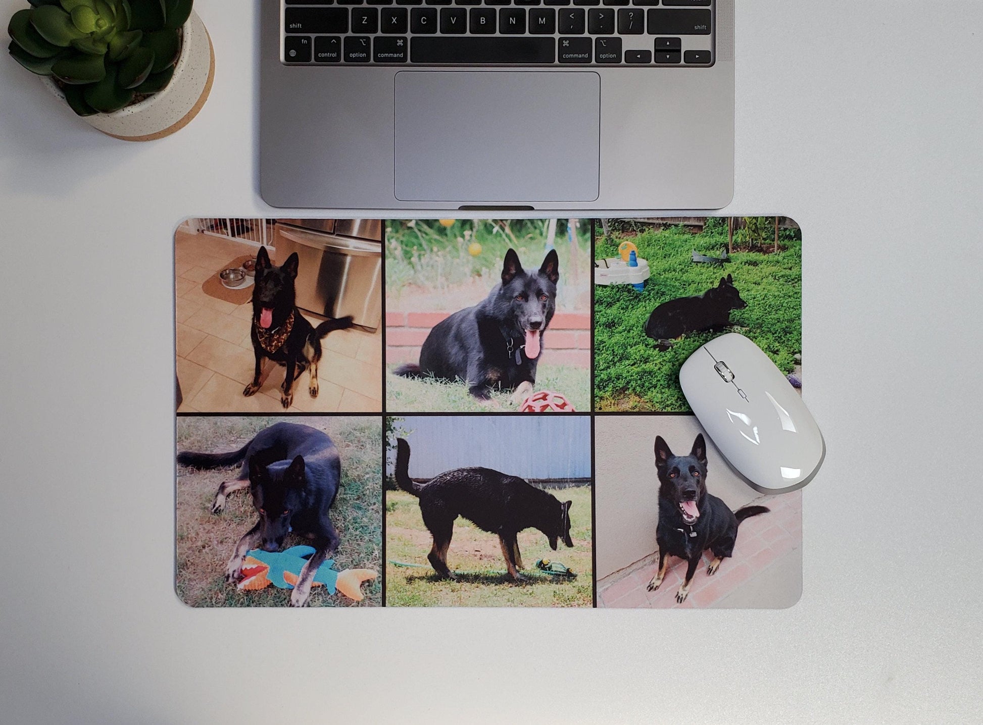 Custom Photo Collage Desk Mat 16 x 10