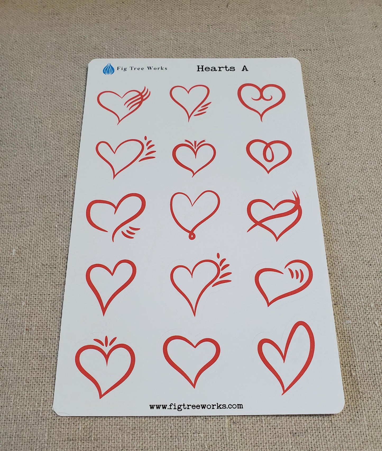 Hearts Sticker Sheet - Style A