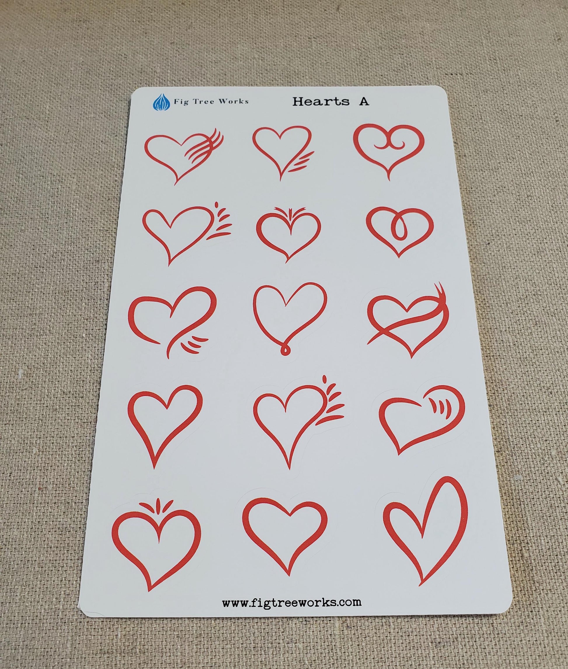 Hearts Sticker Sheet - Style A