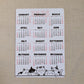 Cat Lover Year At A Glance Cardstock Calendar | Start On Any Month | NOT A STICKER | White Paper Cardstock With Matte Finish | 5" x 7"