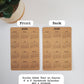Double Sided Year At A Glance Cardstock Calendar With 2 Years 4" x 6"